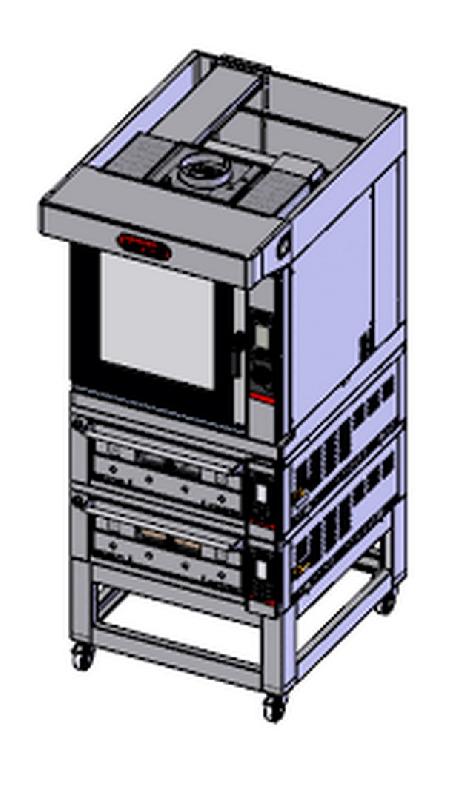 Four COMBIné éléctrique pour pâtisseries + support acier h 200cm - COMBI T/12 BM73_0