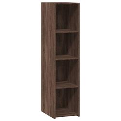 HELLOSHOP26 - Buffet haut en bois d'ingénierie marron - 30 x 41 x 124 cm - Armoire de rangement pour cuisine ou salon_0