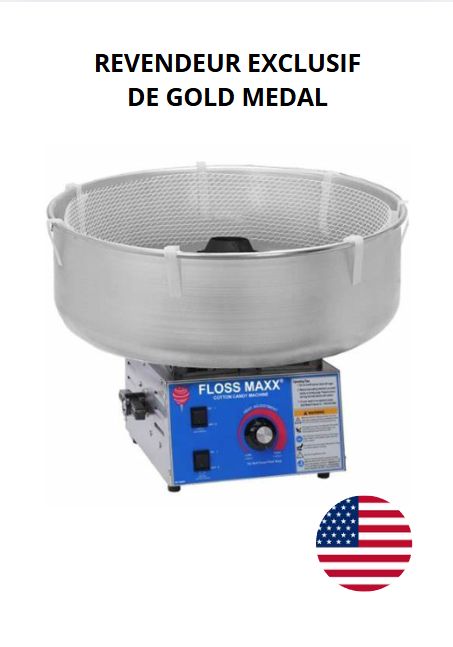 Machine à barbe à papa professionnelle flossmaxx gold medal_0
