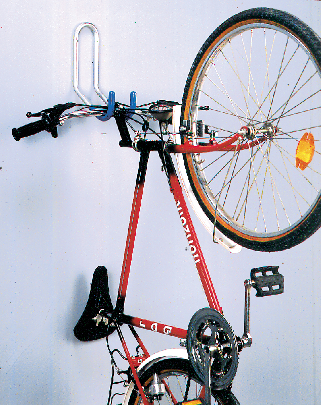 Mottez - Crochet 1 vélo gainé - B046Q - suspension par guidon, rangement perpendiculaire, tube Ø 16 mm_0