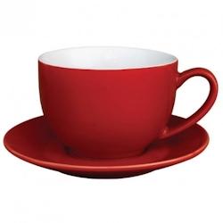 Olympia Tasse Cappuccino Rouge 340ml   Lot de 12 - rouge Grès GAS-GK076_0