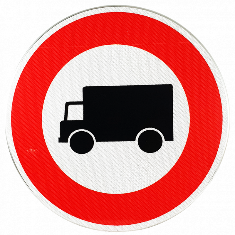 Panneau d'interdiction B8 - Accès interdit aux véhicules de transport de marchandises - WP Signalisation_0