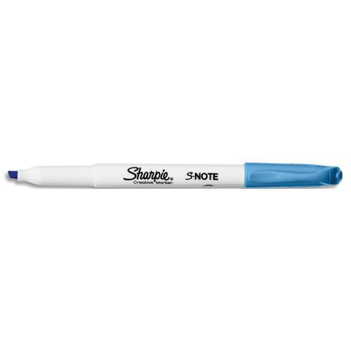 POCHETTE DE 4 MARQUEURS PERMANENT SHARPIE SNOTE - POINTE BISEAUTEE - COLORIS PASTEL ASSORTIS