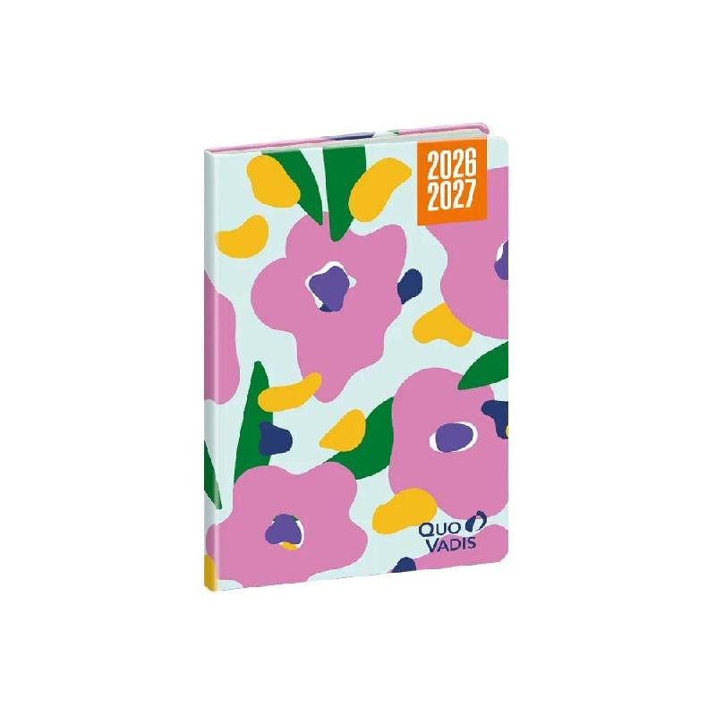 Quo Vadis - Agenda année scolaire - 2026-2027 - Hebdocolor 15 - Semainier Horizontal - Français - Canopy - Multicolore - août à juillet - 10x15 cm_0