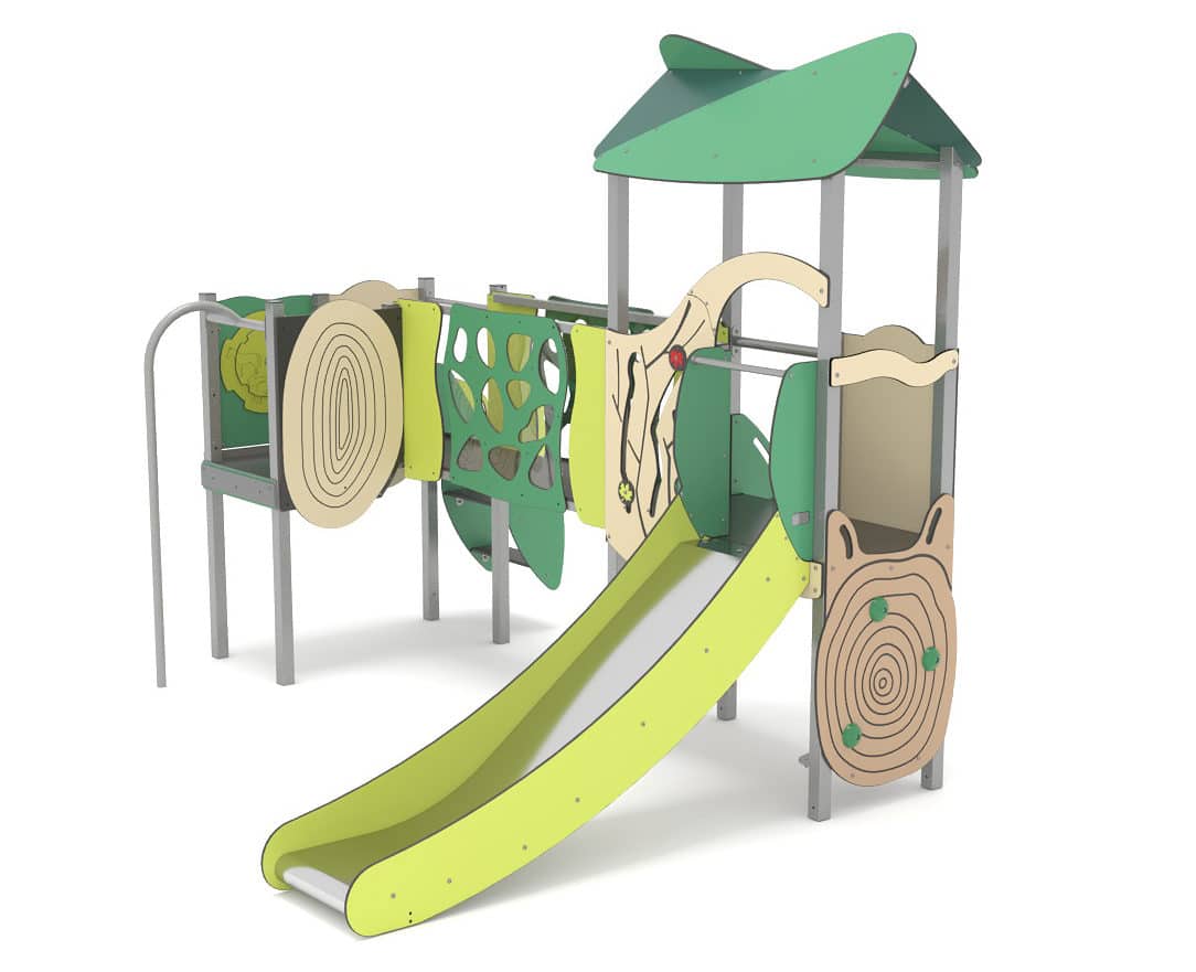 Structure multi-activités métallique Organik - LD1OR2441 - Ludoparc - 2 tours - pour enfants dès 1 an_0