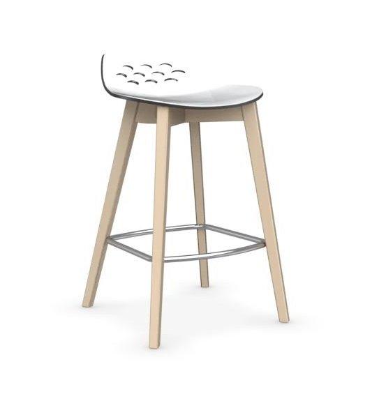 TABOURET DE BAR JAM W  TRANSPARENTE AVEC PIÉTEMENT EN BOIS NATUREL_0