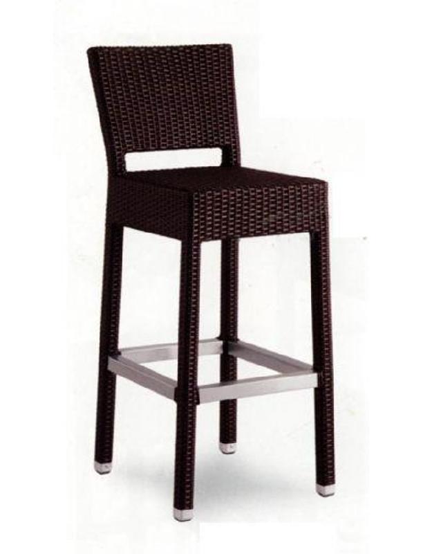 Tabouret Pamir - châssis en aluminium - fibres de polyéthylène - repose-pieds en acier inoxydable_0