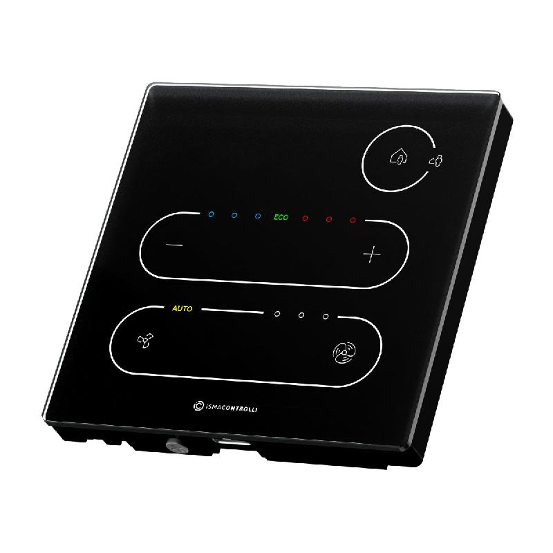 Thermostat d'ambiance Touch Point Modbus ou BACnet et capteurs de T° et Humidité - Noir_0