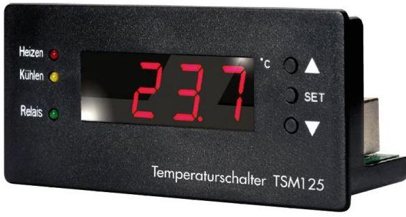 Thermostat encastrable TSM125 - affichage température - LED rouge - IP20 - mesure de -55°C à +125°C_0