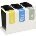 Corbeille de tri - 3 x 15L - Blanc Signalisation - TRIBU_0