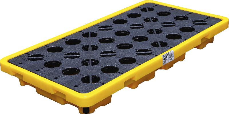 Bac de collecte d'huile - avec grille amovible - pour 2 fûts de 200L - BGS 70047_0
