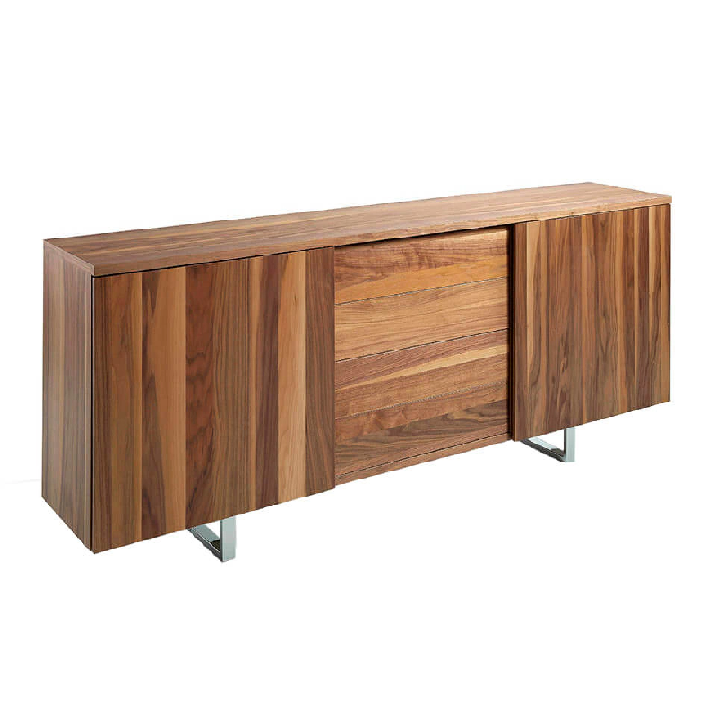 AC ANGEL CERDA Angel Cerdá Buffet noyer et acier chromé 3056C 210 x 42 x 90 - marron Bois massif 8435631003335_0