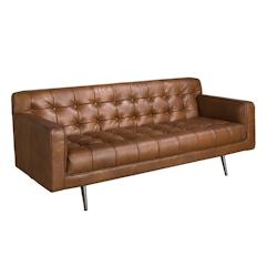 AC ANGEL CERDA Angel Cerdá Canapé 2 places Chester en cuir marron foncé 6224C 180 x 79 x 70 - marron fourrure 8435631034995_0