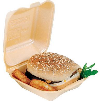 Boîte coque en polystyrène extrudé (PSE) thermoformé pour panini - Cenpac_0