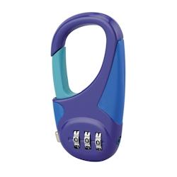 Cadenas mousqeton à combinaison Street, 3 chiffres, intérieur, bicolore - THIRARD - bleu 3150261710174_0