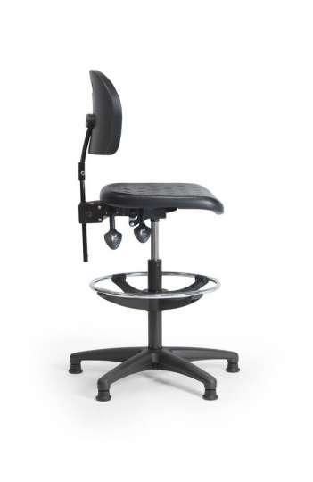 Chaise atelier polyuréthane ergonomique - dossier pliant - réglable de 55 à 81 cm - text ref textasyntpvhrpp_0