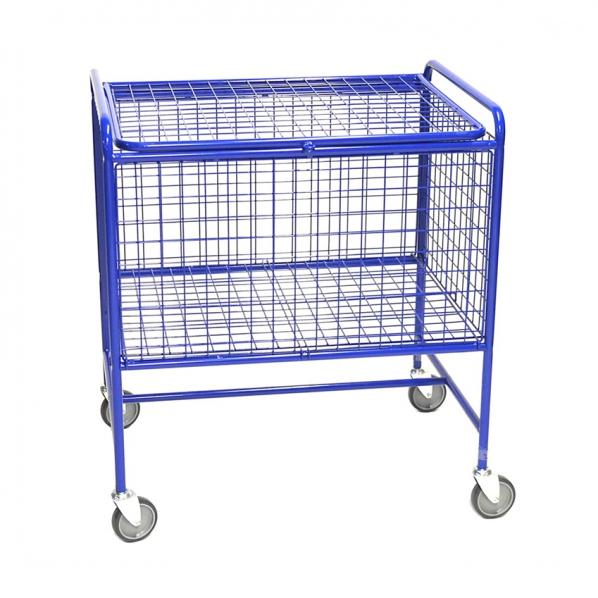 Chariot à mailles grillagé - KONGAMEK - Bleu - Sans frein - 150 kg - Roues pivotantes_0