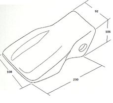 Dent de godet abrasion 9N4303 - Accessoires pour godets_0