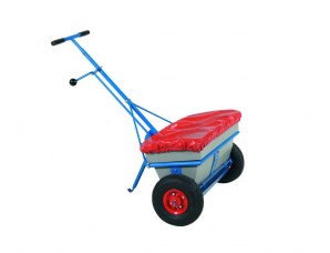 Diable épandeur de sel et sable - 35 L - Poignées ajustables et roues pneumatiques_0