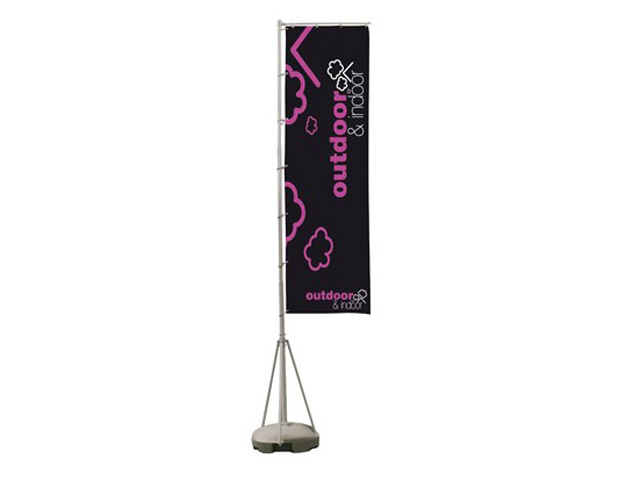 Drapeau sur mât 4m - intérieur/extérieur - Wind Event 400 - recyclable et M1_0