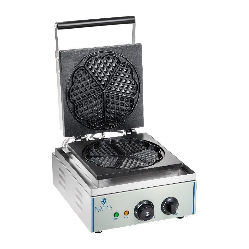 Gaufrier cœur professionnel rond - Téflon - 1500W - 5 gaufres simultanées - Ø21cm - 3614062_0