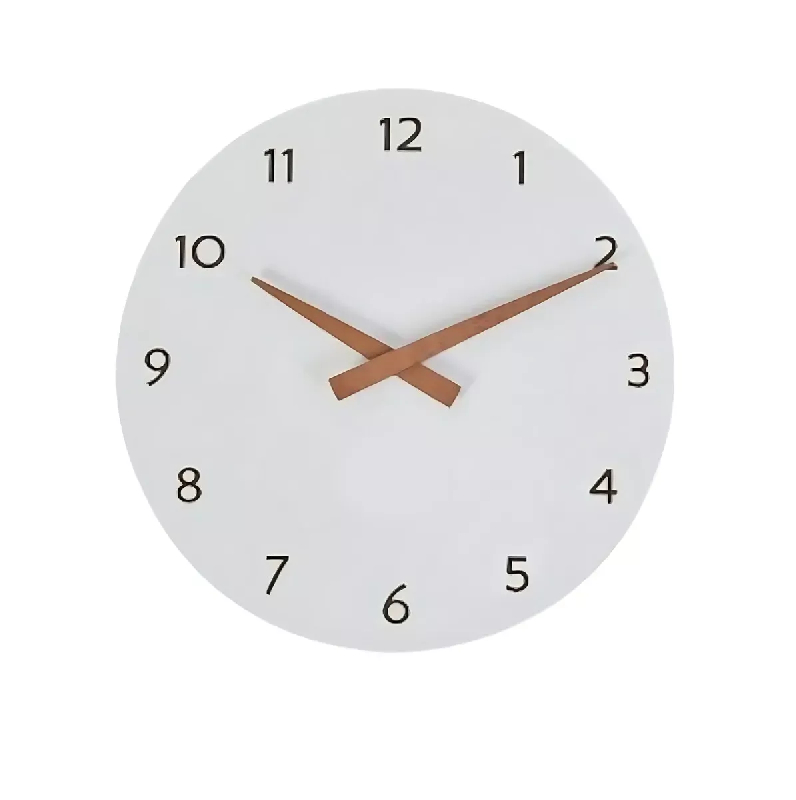 Horloge murale bois blanc_0