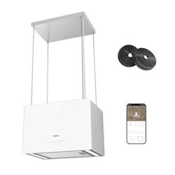 Hotte aspirante îlot CIARRA A+++ 700 m³/h, suspendue, commande tactile par application WiFi VM4850S - argenté CBCS4850_0