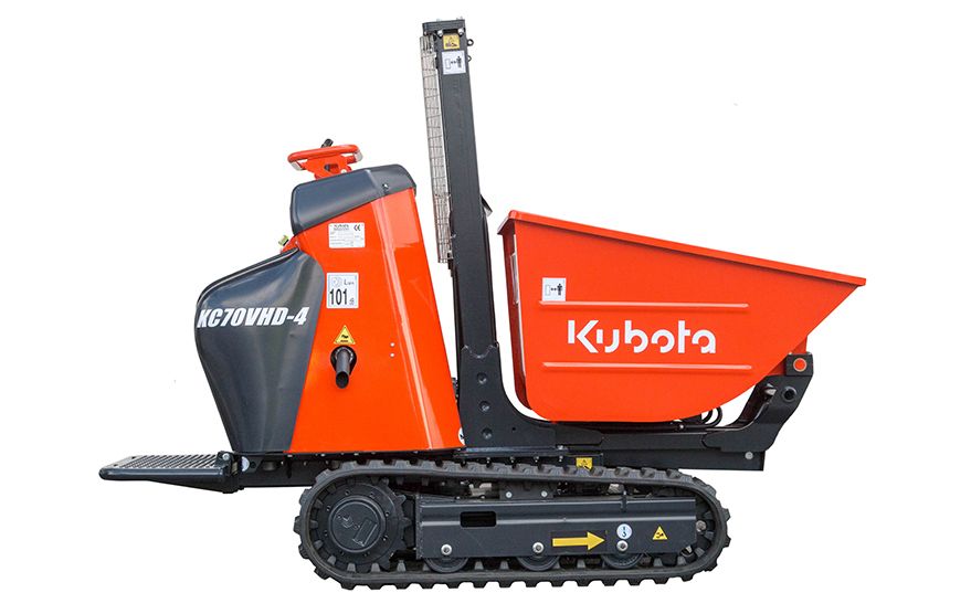 KC70VHD-4 Mini-Dumper - Kubota - Système de déversement en hauteur - 550 kg_0
