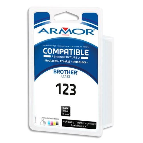 Armor - Cartouche jet d'encre remanufacturée noir - Compatible Brother LC123 B20534R1_0