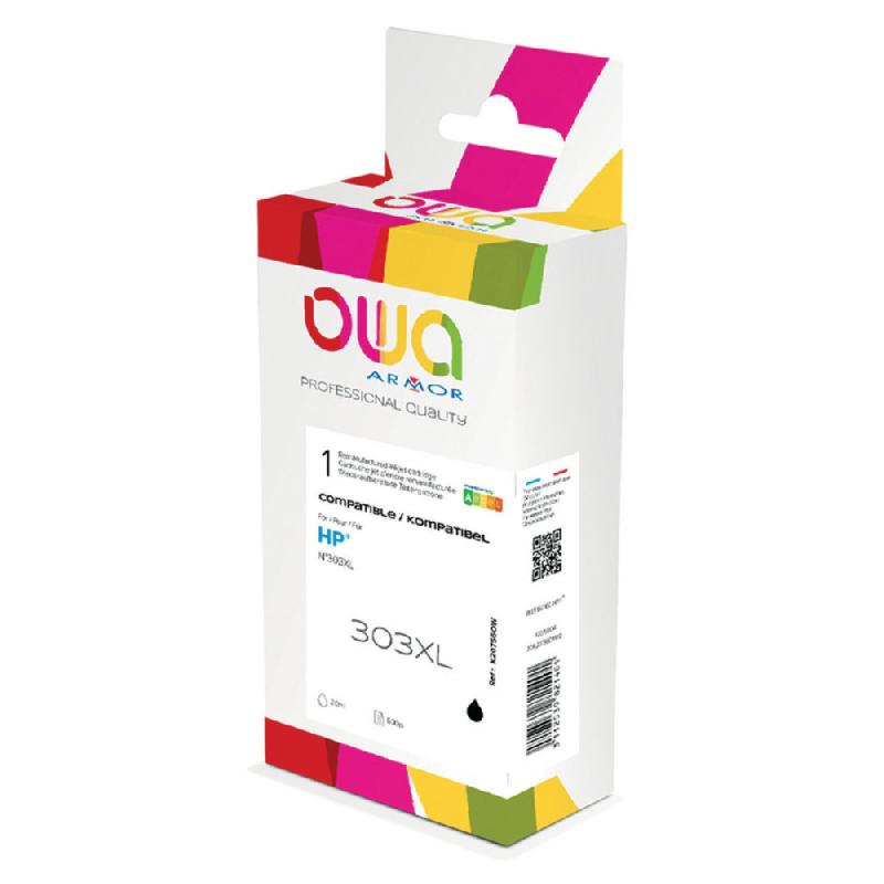 OWA K20756OW Cartouche d'encre remanufacturée compatible HP 303XL - Noir_0