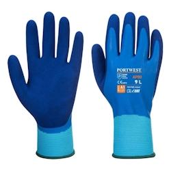 Portwest - Gants manutention protection contre les liquides en enduit latex LIQUID PRO Bleu Taille 11 - bleu 5036146009480_0