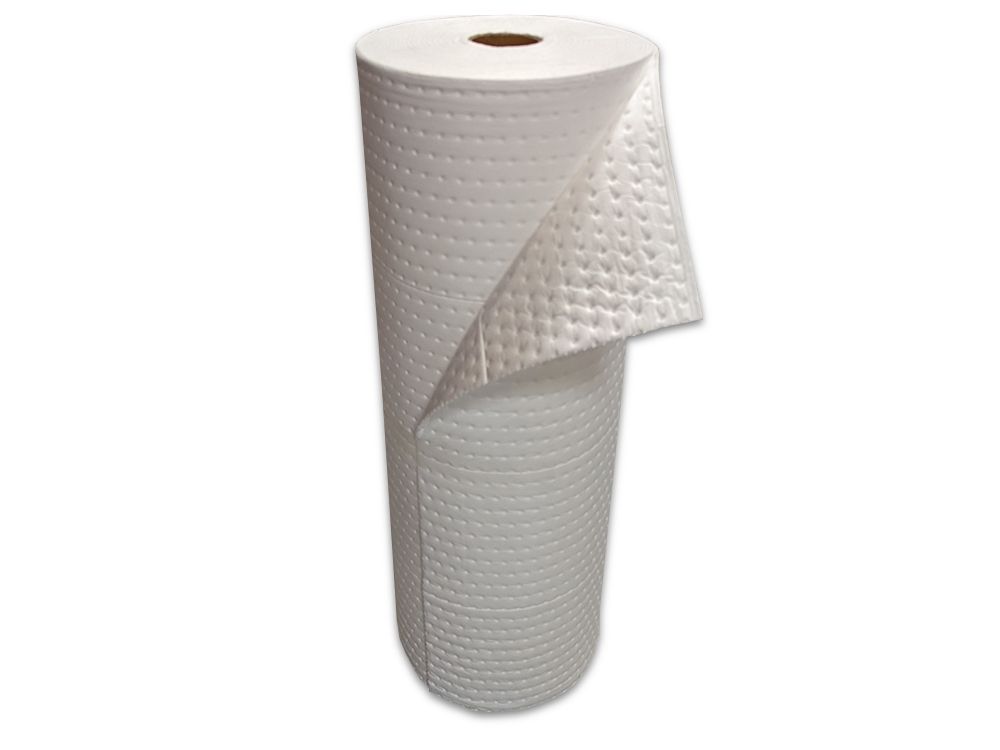 Rouleau absorbant renforcé double épaisseur pour hydrocarbures 50m x 76cm_0