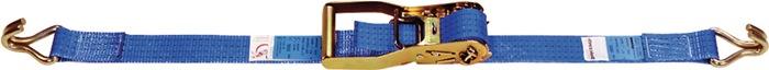 Sangle d'amarrage DIN EN 12195-2 - longueur 10 m - largeur 50 mm - avec rochet et crochets pointus - LC U 4000 daN - DOLEZYCH_0