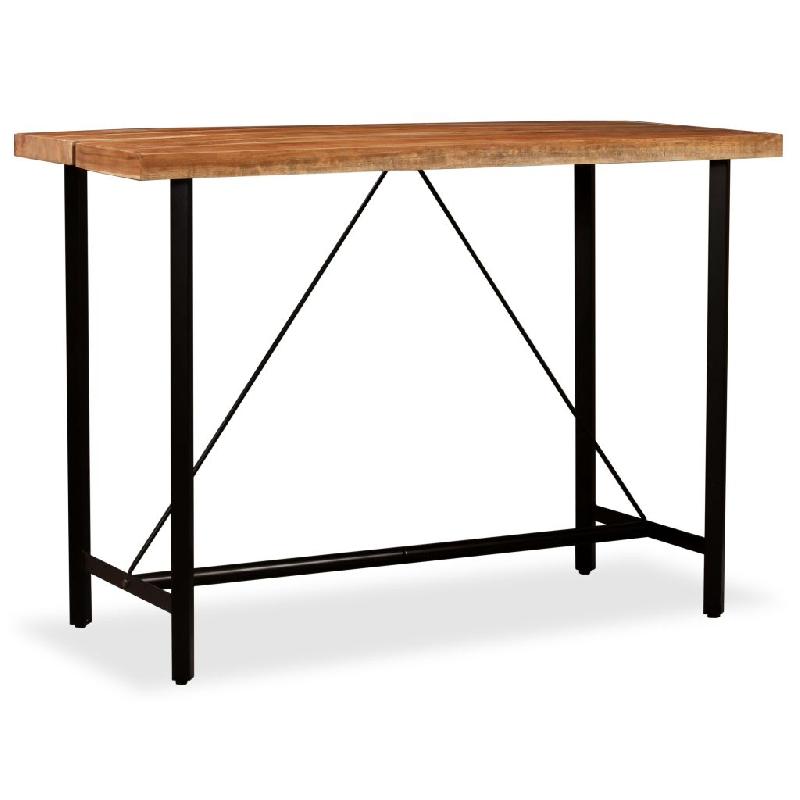 TABLE HAUTE MANGE DEBOUT BAR BISTROT BOIS MASSIF DE SESHAM 150 CM 0902090_0