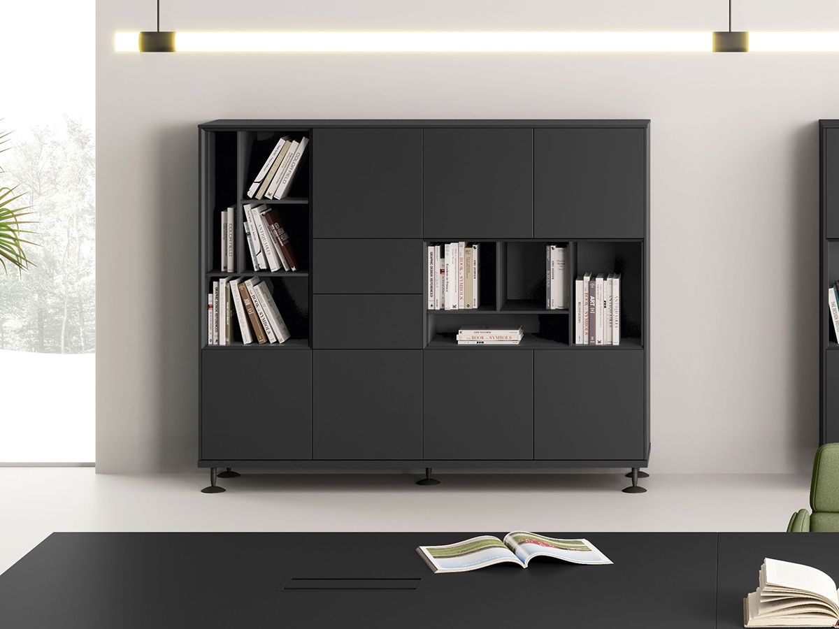 Armoire mi-haute avec portes push open firenze l182.4xh150.2 cm_0