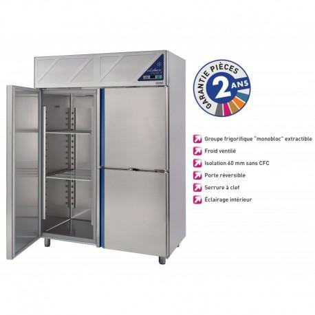 Armoire réfrigérée négative -18/-22°C - 1 porte pleine + 2 portillons - 1200L - sans groupe logé - DA12012NSG-3 - Dalmec_0