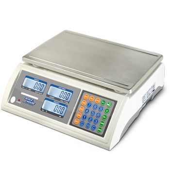 Balance commerciale poids prix - Helmac - 5,1 kg - double échelons - connectable imprimante - 105 PLU's mémorisables_0
