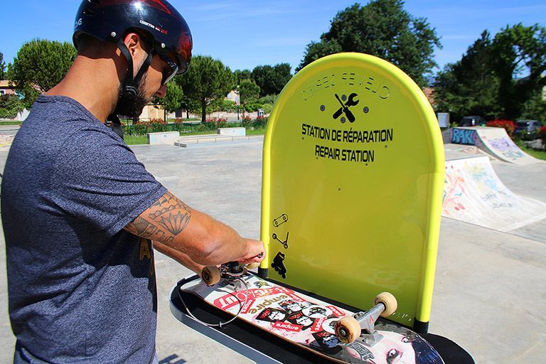 Borne de réparation, gonflage pour vélo, matériels de glisse urbaine et neige_1