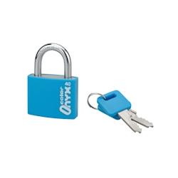 Cadenas à clé Color, intérieur, alu, 40mm, anse acier nickelé, 2 clés - SP - bleu 3150268242401_0