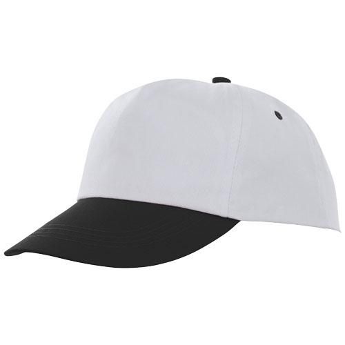 Casquette 5 panneaux bicolore Icarus - visière incurvée et fermeture velcro - 100% coton twill 175 g/m²_0