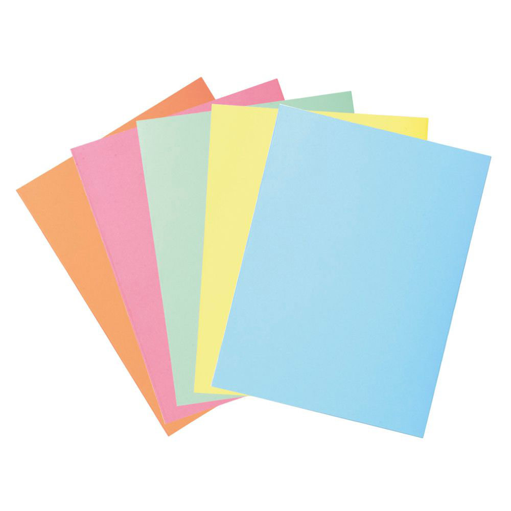 CHEMISES 2 RABATS EXACOMPTA SUPER 250 - CARTE 210 G - 24 X 32 CM - COLORIS ASSORTIS - PAQUET DE 50