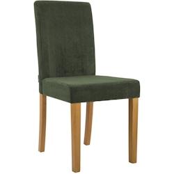 CLP Chaise de salle à manger Ina velours côtelé Vert/Antique clair - vert textile 326064_0