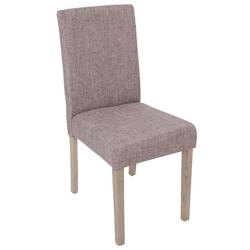 Décoshop26 - Lot de 2 chaises de salle à manger cuisine en tissu gris pieds en bois clair 04_0000431 - gris 3000010332693_0