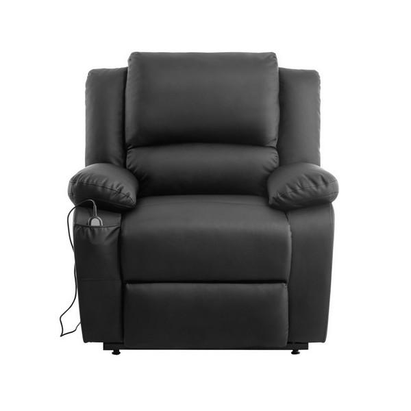 Fauteuil de Relaxation électrique élégant -  Similicuir Noir_0