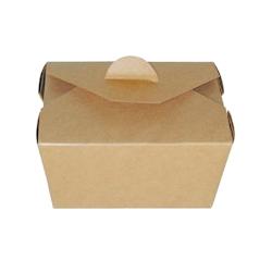 FIRSTPACK FHC - 200Pcs - Boîte repas carton kraft laminé - 216x160x65mm, 2000ml - marron en carton 210BIO3K_0