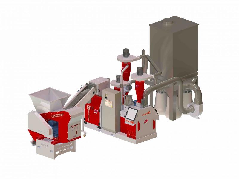 Granulateur de câbles MG Recycling MG-380VZT Spécial - pré-broyeur mono-rotor 45 kW - capacité jusqu'à 1 000 kg/h_0