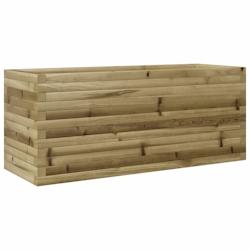 Helloshop26 - Jardinière bac lit surélevé plantes fleurs terrasse jardin 110 x 40 x 45,5 cm bois de pin imprégné marron 02_0037332 - 3000213839654_0