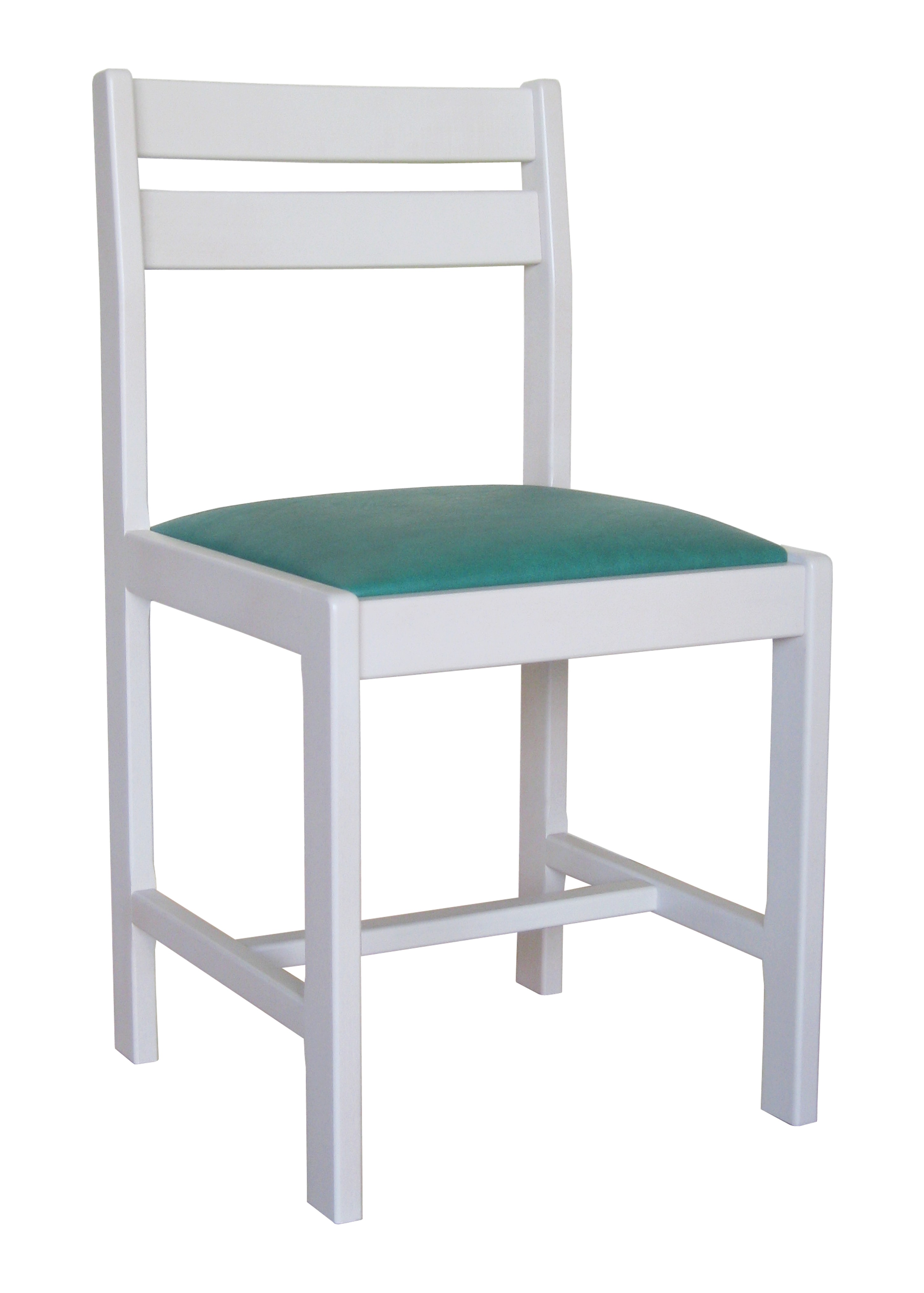 Lot de 2 chaise aradis en hêtre massif - blanc et vert_0