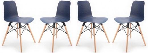 Lot de 4 Chaises NUT Pieds Bois - Référence 8080 SR M_0
