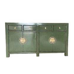 OPIUM OUTLET Asia Meubles Commode Buffet Armoire de mariage sideboard console chiffonnier 31196 olive asiatique chinois oriental entièrement monté -_0